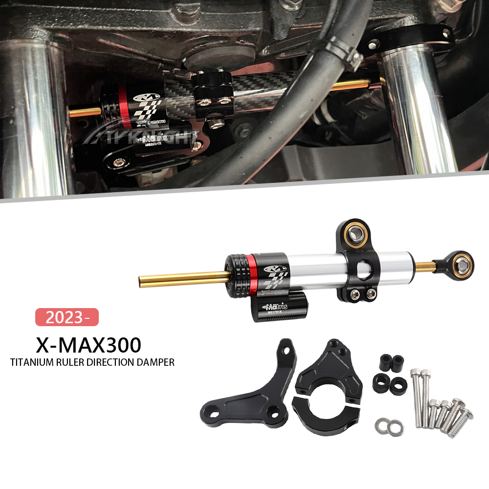 Steering Damper Stabilizer Kit Cnc - Para Yamaha XMAX 300 X-MAX300 XMAX